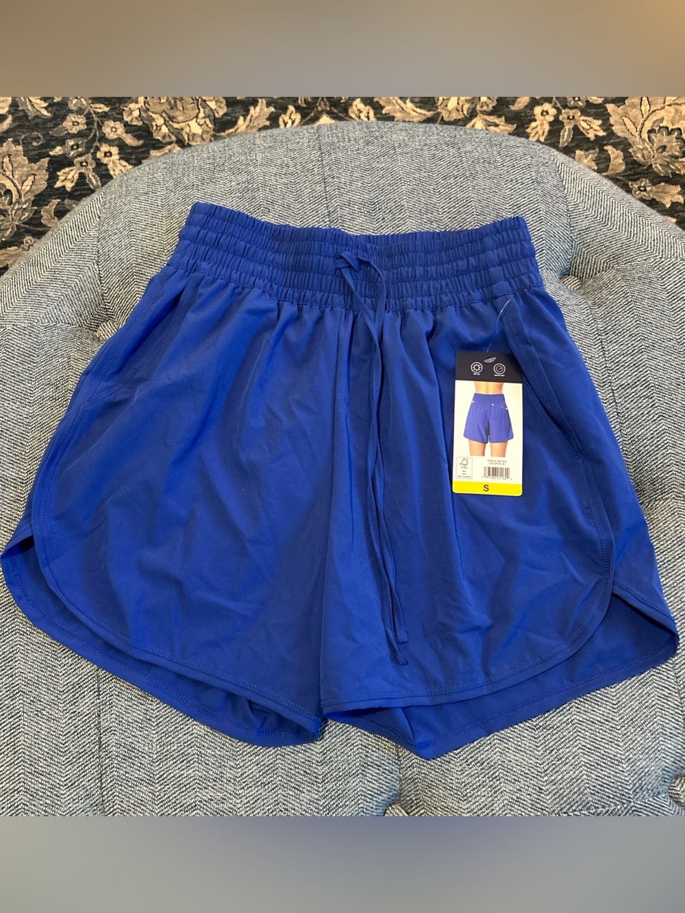 New LANDS END Women/s Small (6-8) Blue Quick Dry Swim Shorts UPF 50
